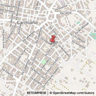 Mappa Via Sagrato, 34, 73041 Carmiano, Lecce (Puglia)