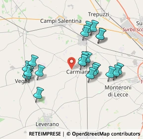 Mappa Via Enrico Fermi, 73041 Carmiano LE, Italia (3.958)