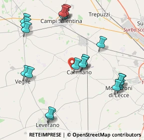 Mappa Via Enrico Fermi, 73041 Carmiano LE, Italia (5.021)