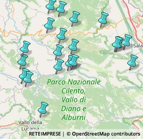 Mappa Via del Monte, 84065 Piaggine SA, Italia (9.42)