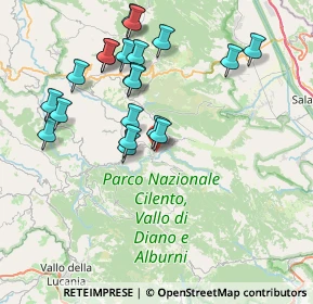 Mappa Via del Monte, 84065 Piaggine SA, Italia (8.463)