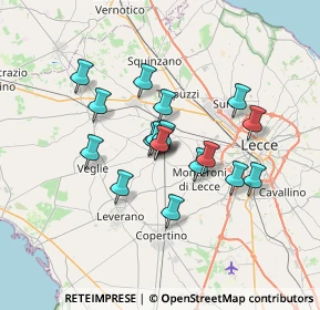 Mappa Via Stazione, 73041 Carmiano LE, Italia (5.63278)