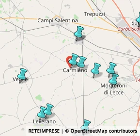 Mappa Via Ugo Foscolo, 73041 Carmiano LE, Italia (5.31077)