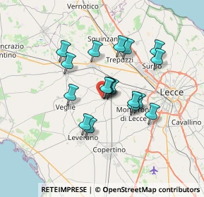 Mappa Via Ugo Foscolo, 73041 Carmiano LE, Italia (5.84444)