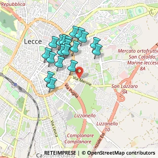 Mappa Via Merine, 73100 Lecce LE, Italia (0.8845)