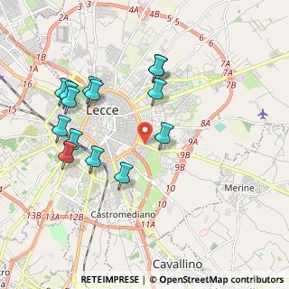 Mappa Via Merine, 73100 Lecce LE, Italia (2.17429)