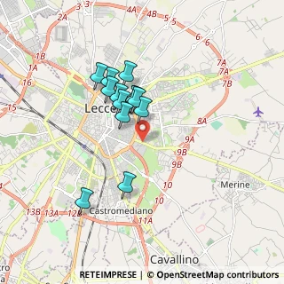 Mappa Via Merine, 73100 Lecce LE, Italia (1.53)