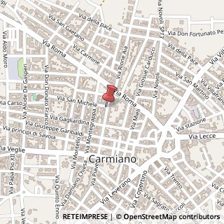 Mappa Via Piave, n28, 73041 Carmiano, Lecce (Puglia)