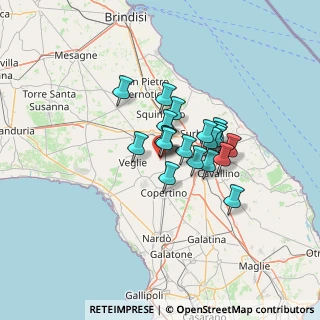 Mappa Via Bologna, 73041 Carmiano LE, Italia (9.2775)