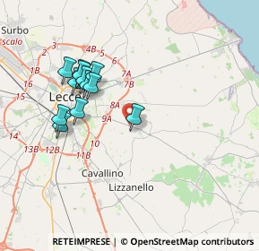 Mappa Via Provinciale Lecce - Vernole, 73023 Lizzanello LE, Italia (3.75083)