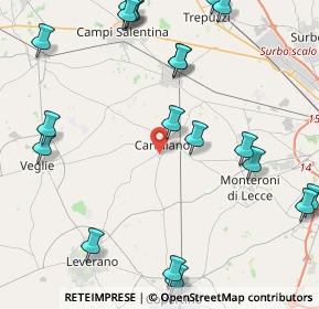 Mappa Via Galileo Ferraris, 73041 Carmiano LE, Italia (6.0835)