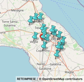 Mappa Via Galileo Ferraris, 73041 Carmiano LE, Italia (10.77188)