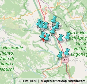 Mappa SP121, 84038 Sassano SA, Italia (5.66083)