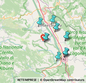 Mappa SP121, 84038 Sassano SA, Italia (7.05333)