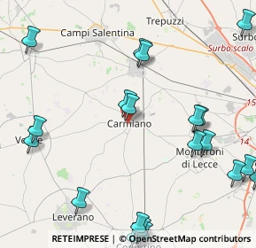 Mappa Via Fabio Filzi, 73041 Carmiano LE, Italia (6.14)