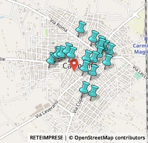 Mappa Via Fabio Filzi, 73041 Carmiano LE, Italia (0.34)