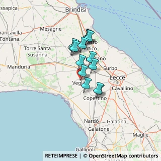 Mappa Via Pisanelli, 73010 Veglie LE, Italia (10.29143)