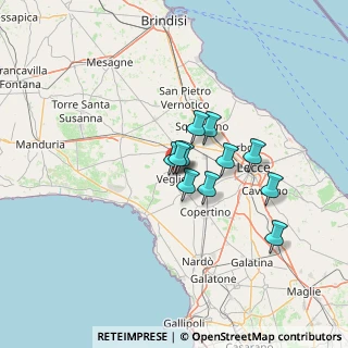 Mappa Via Pisanelli, 73010 Veglie LE, Italia (9.78545)