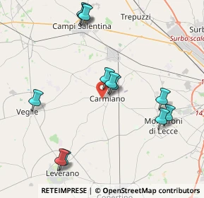 Mappa Via A. de Gasperi, 73041 Carmiano LE, Italia (4.7)