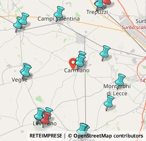 Mappa Via A. de Gasperi, 73041 Carmiano LE, Italia (6.297)