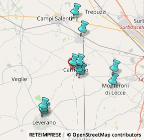 Mappa Via A. de Gasperi, 73041 Carmiano LE, Italia (3.80091)