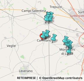 Mappa Via A. de Gasperi, 73041 Carmiano LE, Italia (3.37)