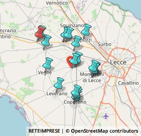 Mappa Via A. de Gasperi, 73041 Carmiano LE, Italia (6.30158)