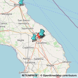 Mappa Via Luigi Corvaglia, 73100 Lecce LE, Italia (18.614545454545)