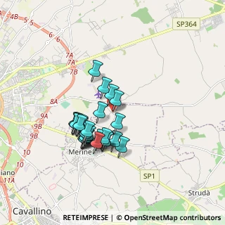 Mappa Via Roberto Bruno, 73023 Merine LE, Italia (1.59643)