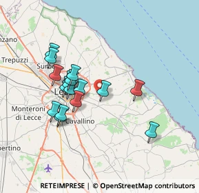 Mappa Via Roberto Bruno, 73023 Merine LE, Italia (6.84353)