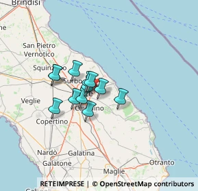 Mappa Via Roberto Bruno, 73023 Merine LE, Italia (9.44083)