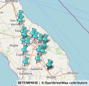 Mappa Via Roberto Bruno, 73023 Merine LE, Italia (14.98632)