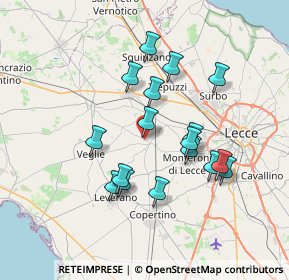 Mappa Via Don Donato Franco, 73041 Carmiano LE, Italia (6.94059)