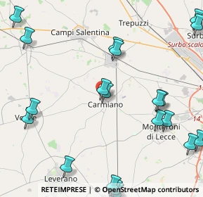 Mappa Via Don Donato Franco, 73041 Carmiano LE, Italia (6.334)