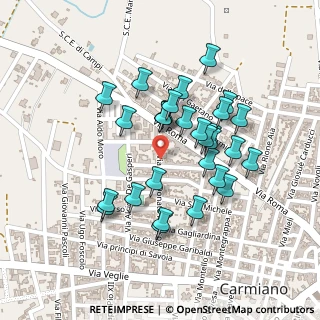 Mappa Via Don Donato Franco, 73041 Carmiano LE, Italia (0.21724)