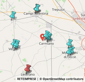 Mappa Strada Senza Nome, 73041 Carmiano LE, Italia (5.08267)