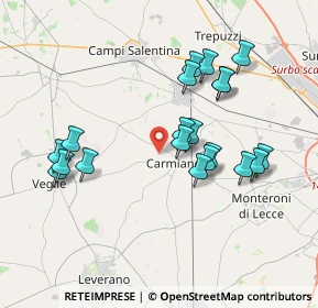 Mappa Strada Senza Nome, 73041 Carmiano LE, Italia (3.9295)