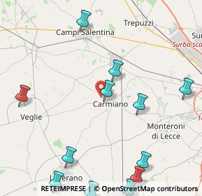 Mappa Strada Senza Nome, 73041 Carmiano LE, Italia (6.08167)