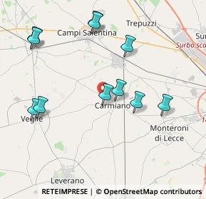 Mappa Strada Senza Nome, 73041 Carmiano LE, Italia (4.55545)