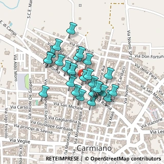 Mappa Via Roma, 73041 Carmiano LE, Italia (0.16429)