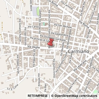 Mappa Via veglie 104, 73041 Carmiano, Lecce (Puglia)