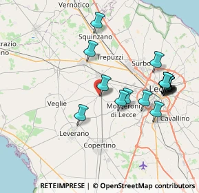 Mappa Via Lecce, 73041 Carmiano LE, Italia (8.66)