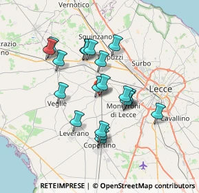 Mappa Via Lecce, 73041 Carmiano LE, Italia (6.5105)