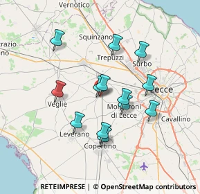 Mappa Via Lecce, 73041 Carmiano LE, Italia (6.54154)