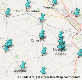 Mappa Via Lecce, 73041 Carmiano LE, Italia (5.474)
