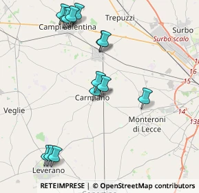 Mappa Via Lecce, 73041 Carmiano LE, Italia (4.79214)