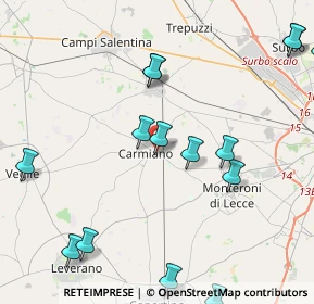 Mappa Via Lecce, 73041 Carmiano LE, Italia (6.41053)