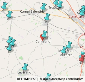 Mappa Via Cagliari, 73041 Carmiano LE, Italia (7.0995)