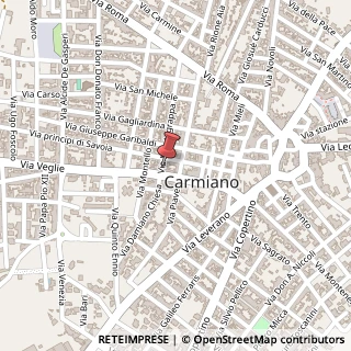Mappa Via Montegrappa, 95, 73041 Carmiano, Lecce (Puglia)