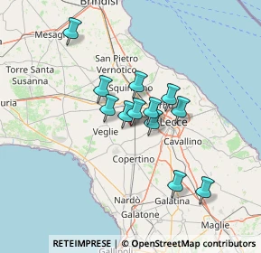 Mappa Via Cagliari, 73041 Carmiano LE, Italia (11.025)